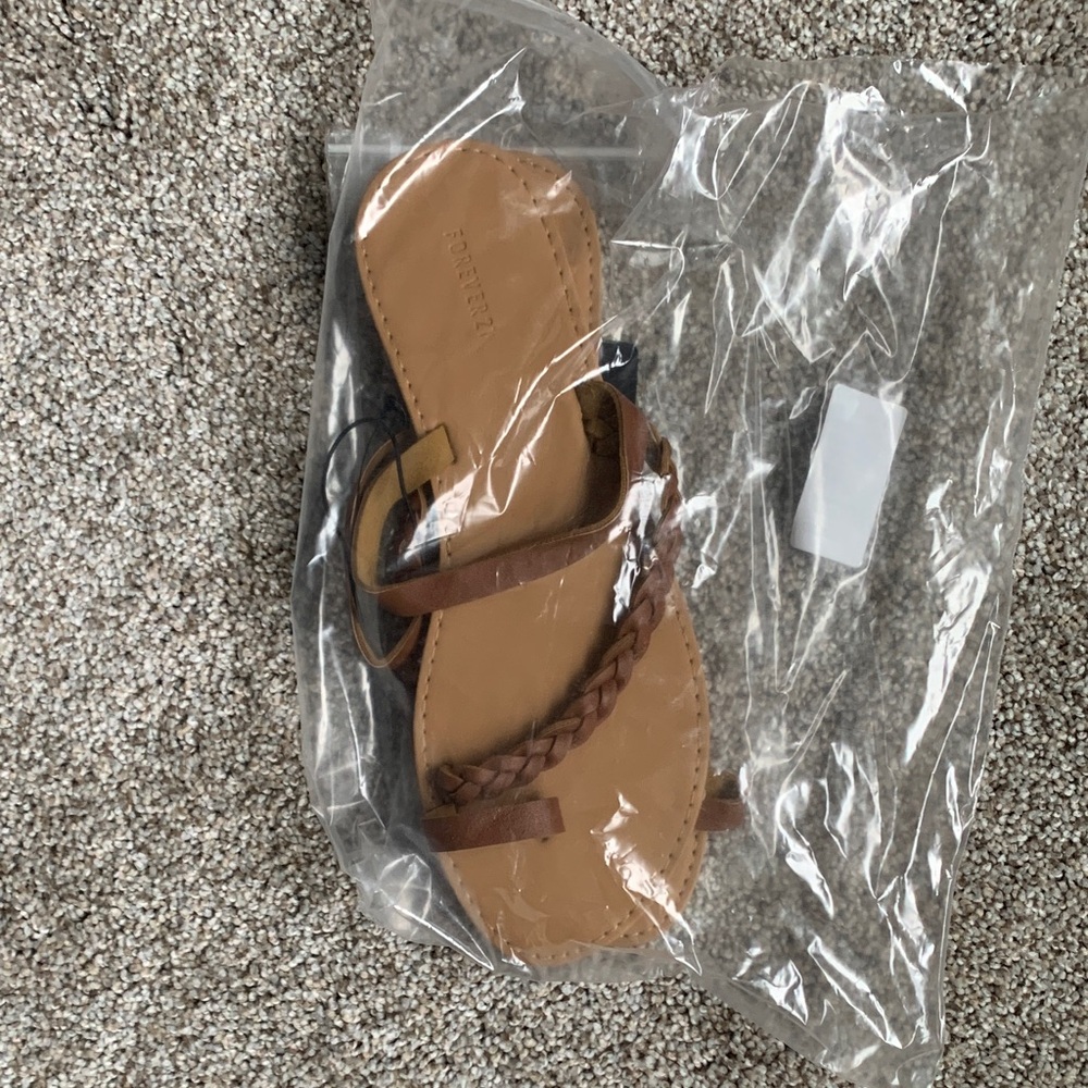 Forever 21 Brown Braided Sandals